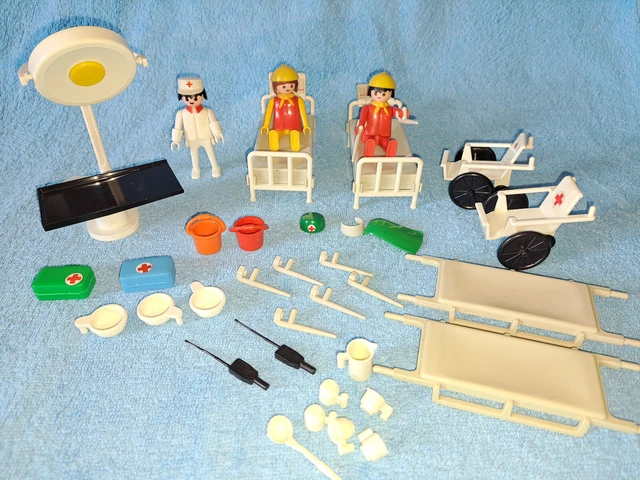 Playmobil soldat infirmerie hôpital system klicky geobra vintage Playmobil soldat infirmerie hôpital system klicky geobra vintage